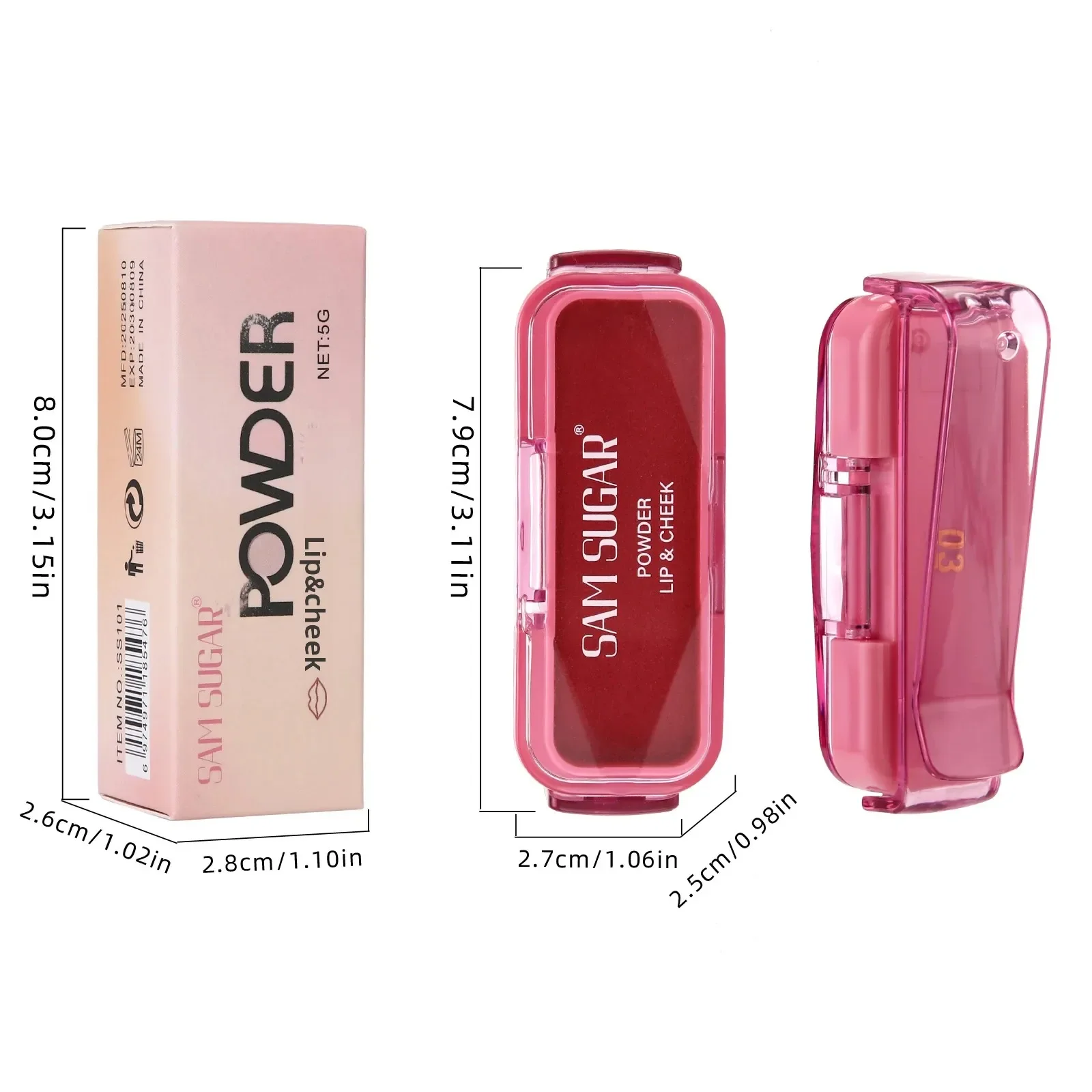 كريم أحمر الخدود الطبيعي غير اللامع يدوم طويلاً ومقاوم للماء وتفتيح متعدد الاستخدام للشفاه والوجه والخدود أحادي اللون عاري #6