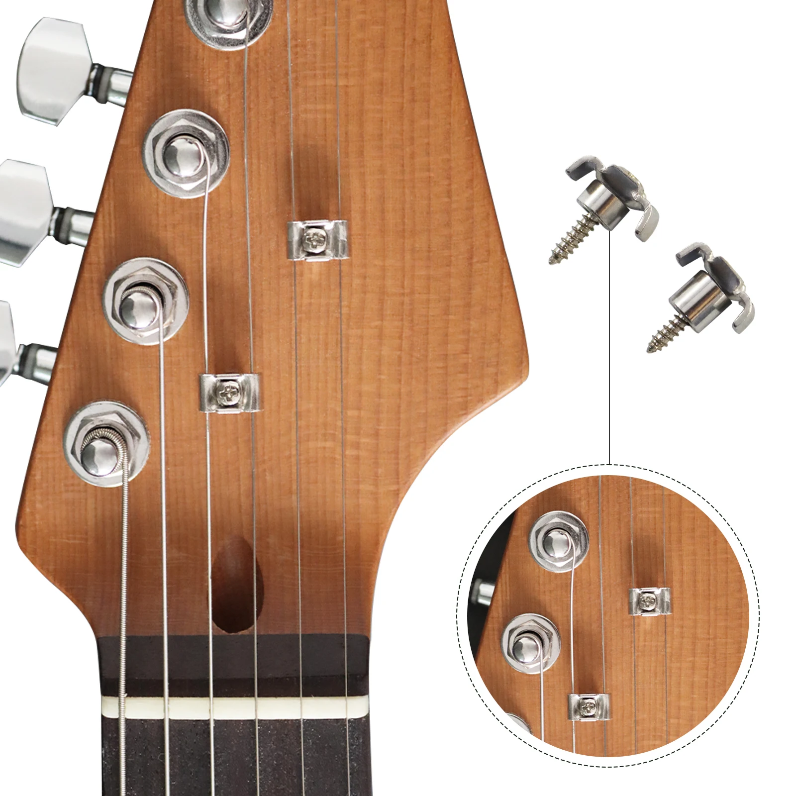 Electric guitar string buckle accessories, head lock, string stabilizer, butterfly shaped circular column suitable for ST/SQ/TL