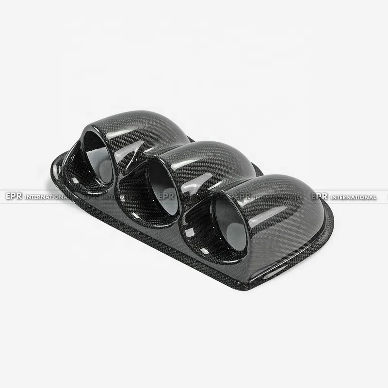 Fot Mitsubishi Evolution 7 8 9 Dash Triple calibre Pod 60mm medidor de temperatura de aceite de carbono cubierta de manómetro para EVO