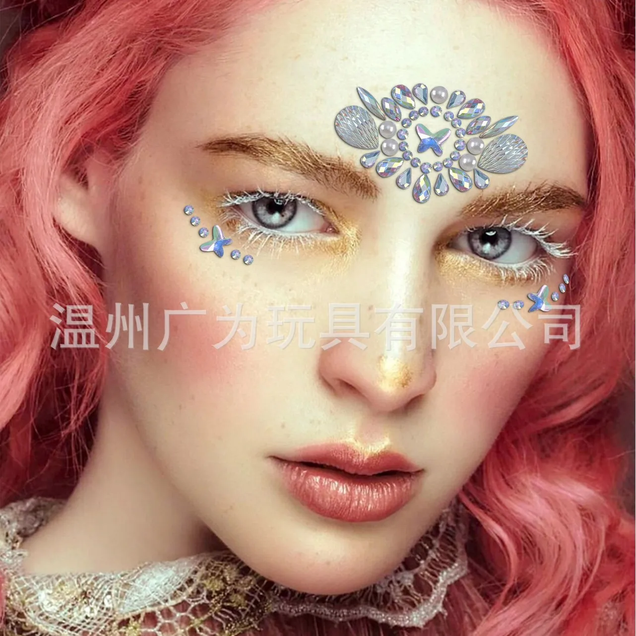 Style Face Tattoos Stickers Self Adhesive Waterproof Rhinestone Gems for Festival Party Stage Makeup Forehead Decoration