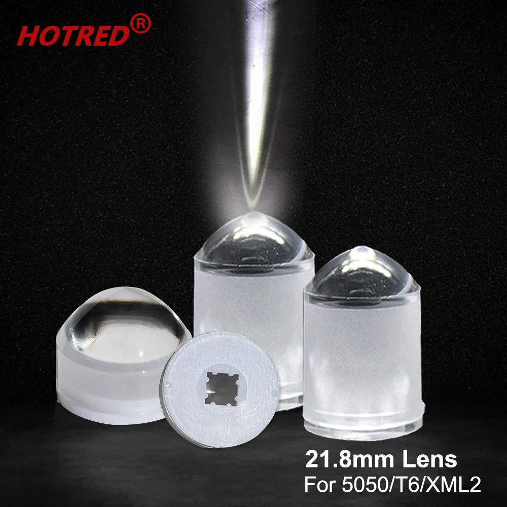 1-10pcs 5050 LED Lens 3 Degree Focus SMD T6 XXML2 XHP50.2 Optical Lenses A beam of light Spot flashlight Reflector Collimator