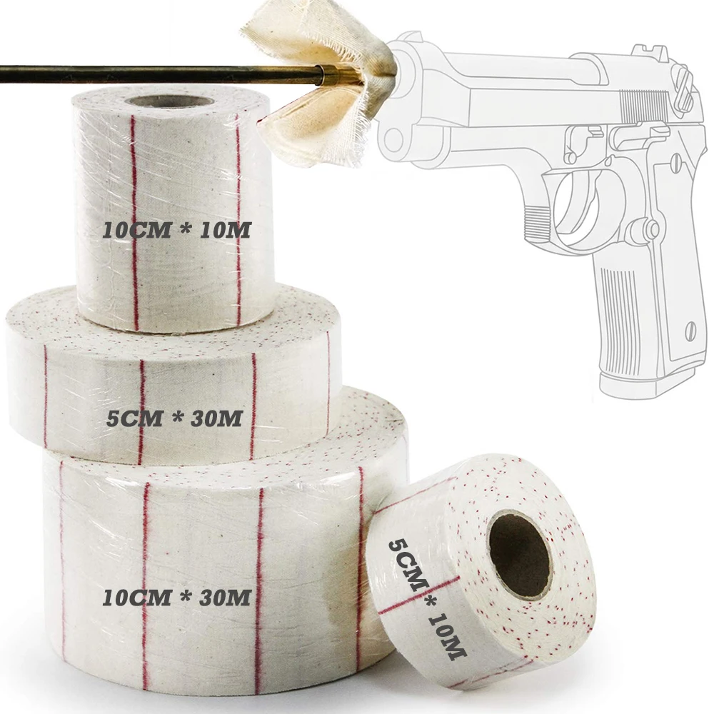 Image of 10M/30M Universelle Waffenreinigungsrolle 10CM Breite DIY Zuschneidbare Reinigungstücher für Gewehre & Pistolen Verschiedener Kaliber