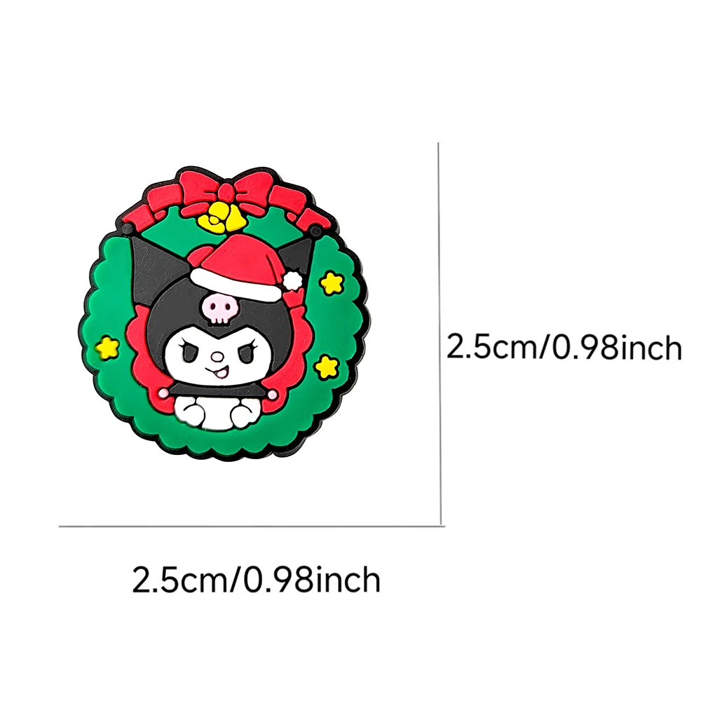 16-100pcs Cartoon Mesuca Christmas Sanrio Series PVC Shoe Accessories Fit With Hole Wristbands Detachable DIY Decorations Gifts