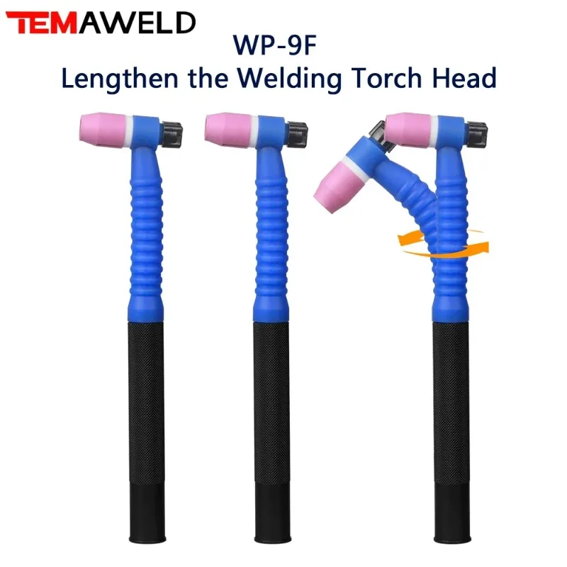 

WP9F TIG Welding Torch Lengthen Head Tungsten Argon Arc Cooled Welding Gun Head Accessories Wholesale