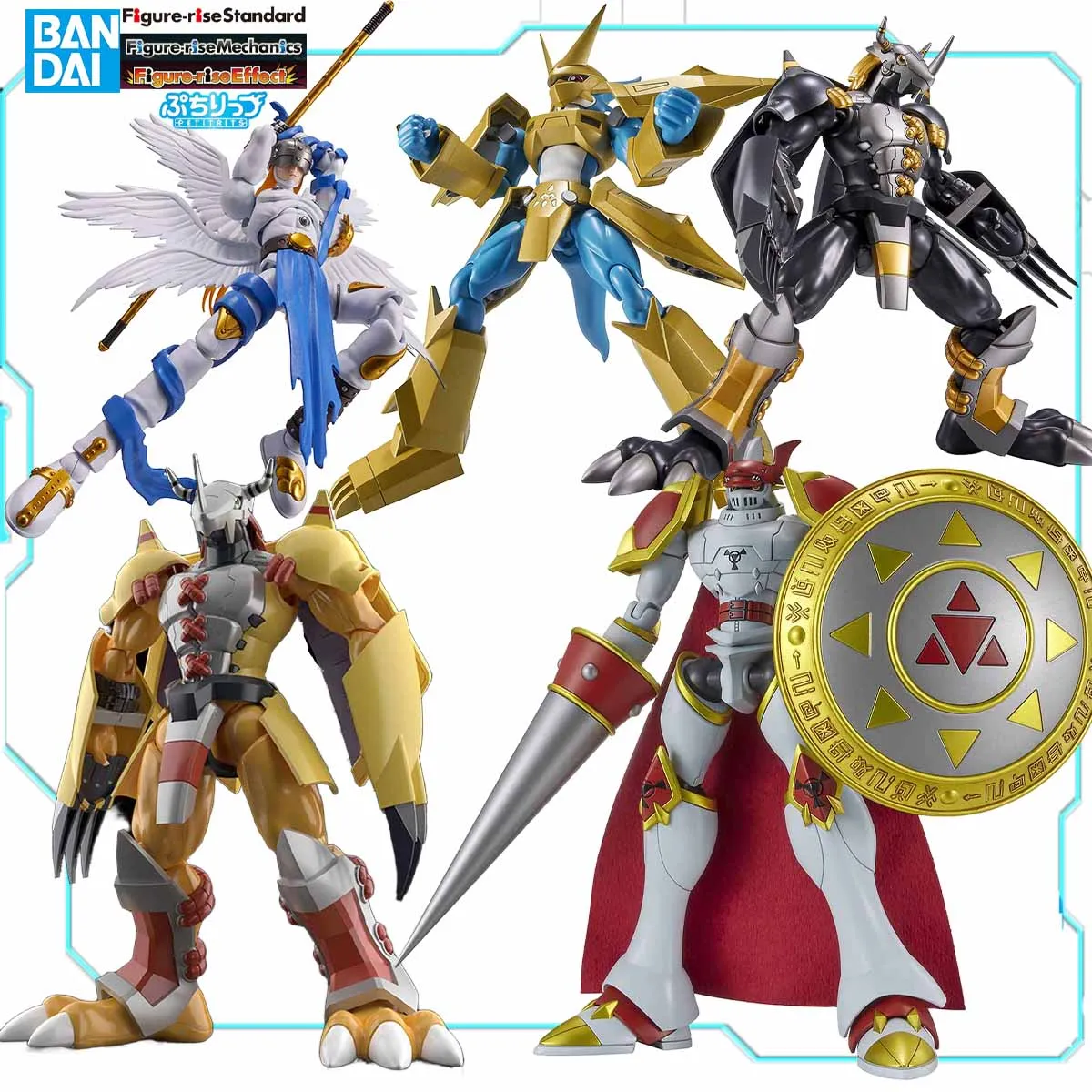 Bandai Original Figure-rise Standard Anime Action ANGEMON METALGARURUMON And WARGREYMON MAGNAMON Figure Assembly Model Kit Toys