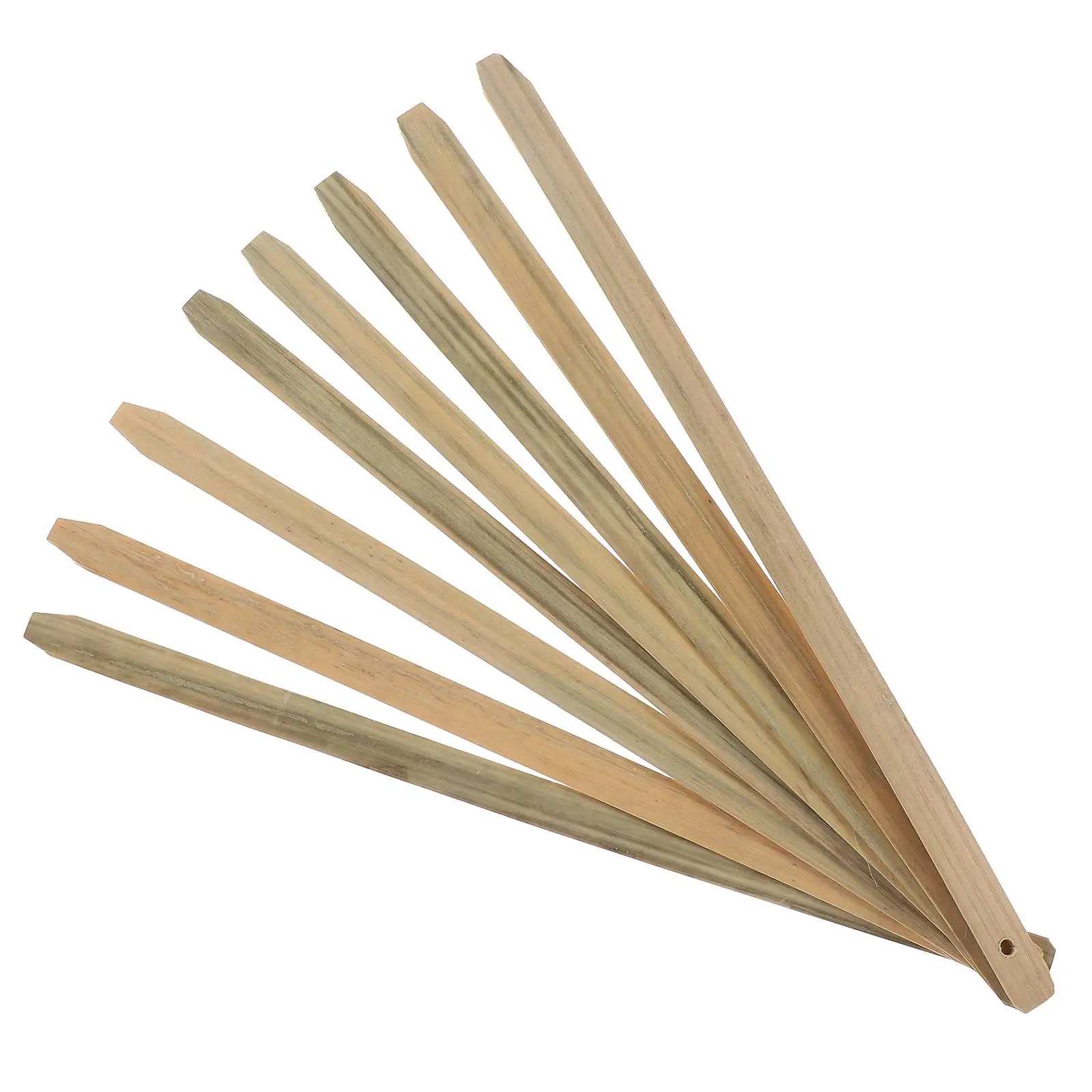 

8 Pcs Bamboo Fan Handle Smooth Finish Chinese Style Round Fans Decorative Handcraft Materials Diy Project Accessories Craft