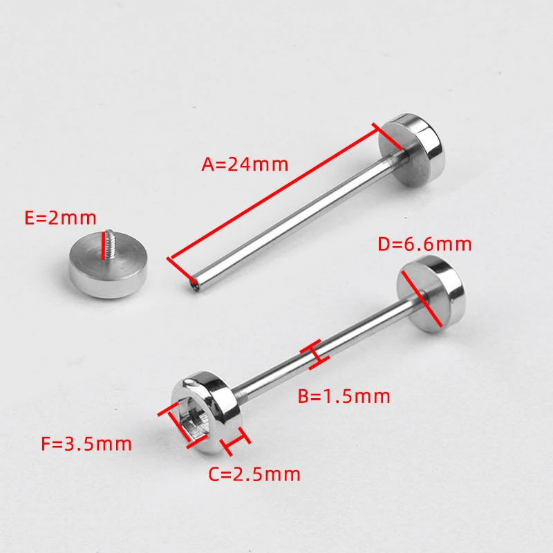 Watchband Shaft Connecting Rod Lug Screw Tube Rod Link Kit Replacement Versace 24mm Watch Steel Strap Joint Accessory with Tools