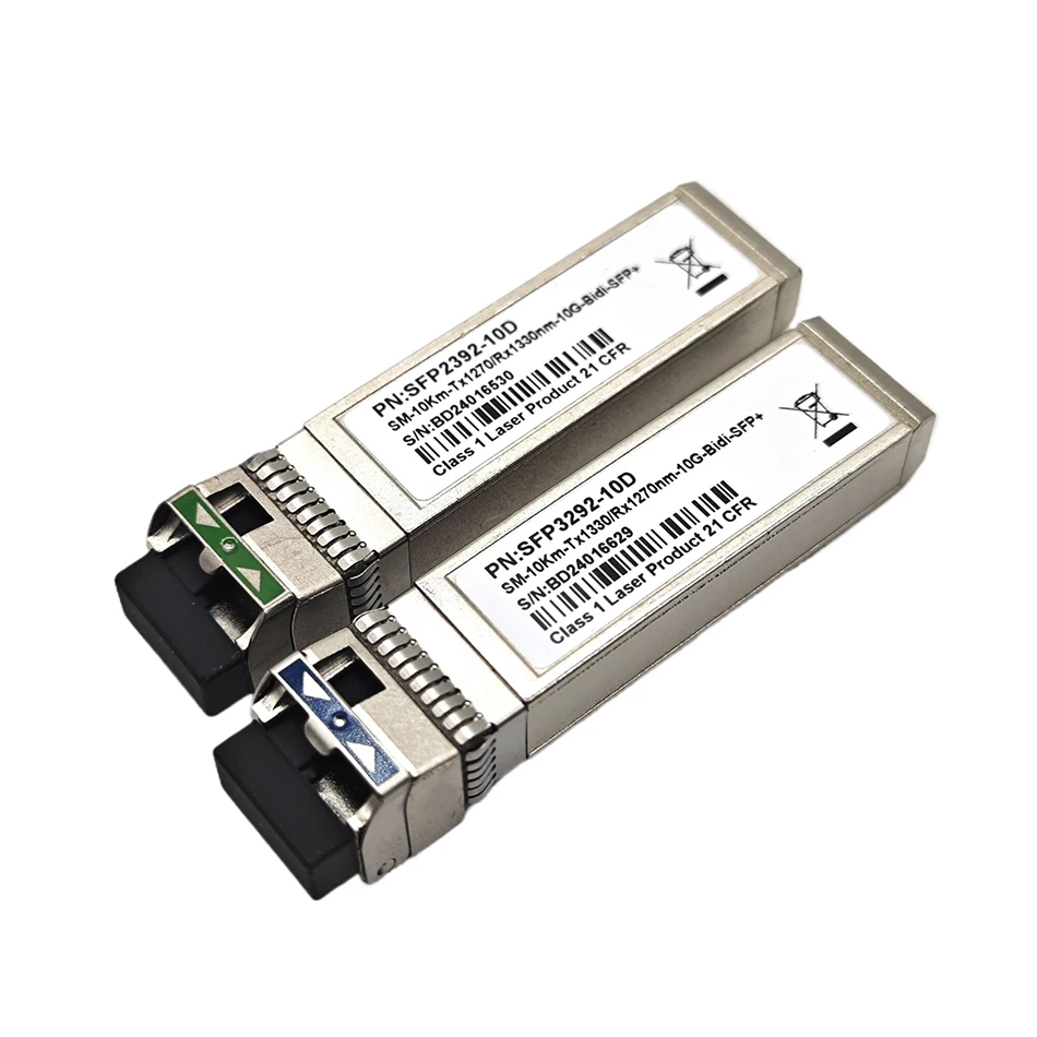 Moduł 10G BIDI SM LC WDM SFP+ 1270/1330nm jednomodowy moduł światłowodowy 10-80KM kompatybilny z przełącznikiem Cisco