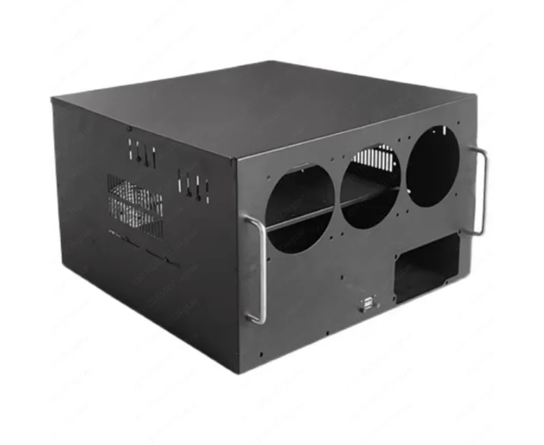 

6U 6 8 GPU Server Chassis, Dual Power Supply with ATX Mainboard Support for Multi Graphics Cards