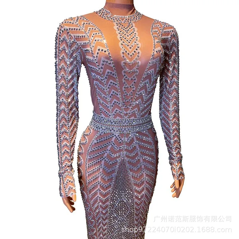 2025 فاخر حجر الراين أنيق الطابق التطهير فستان سهرة فستان المرأة الراقية تحسس سليم المناسب الكبار نموذج المنصة العصرية