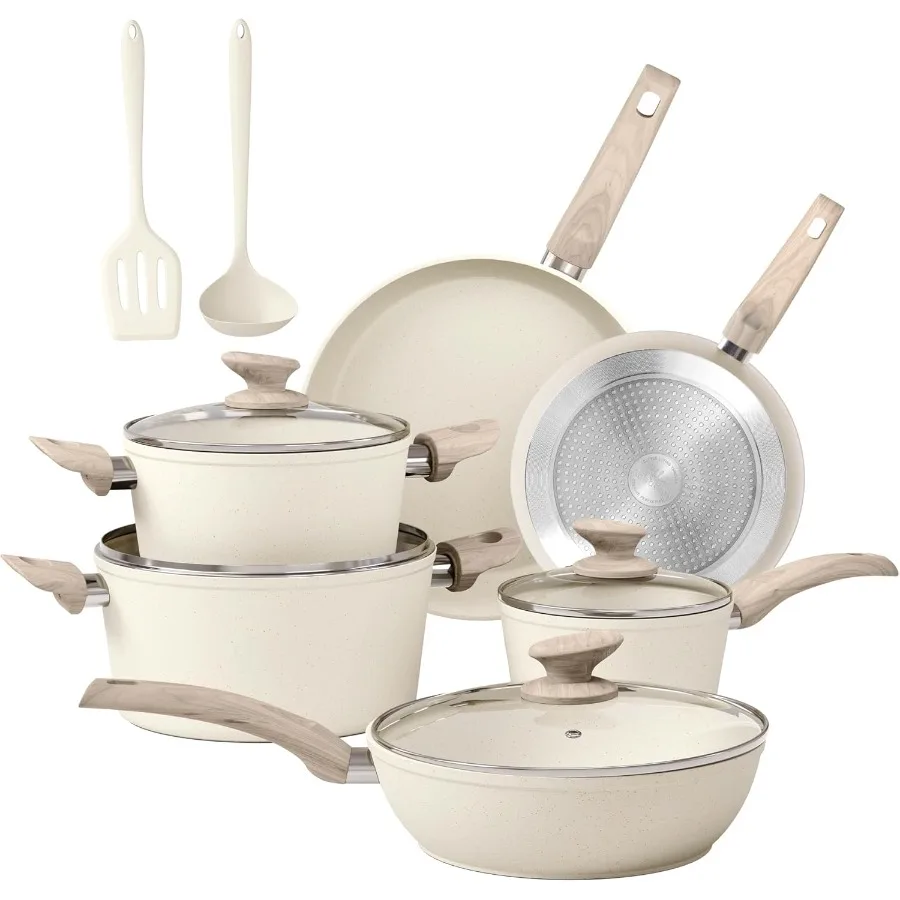 

Набор кастрюль и сковородок с антипригарным покрытием, наборы кухонной посуды из индукционного гранита с антипригарным покрытием, индукционный набор для приготовления гранита с антипригарным покрытием, индукционный