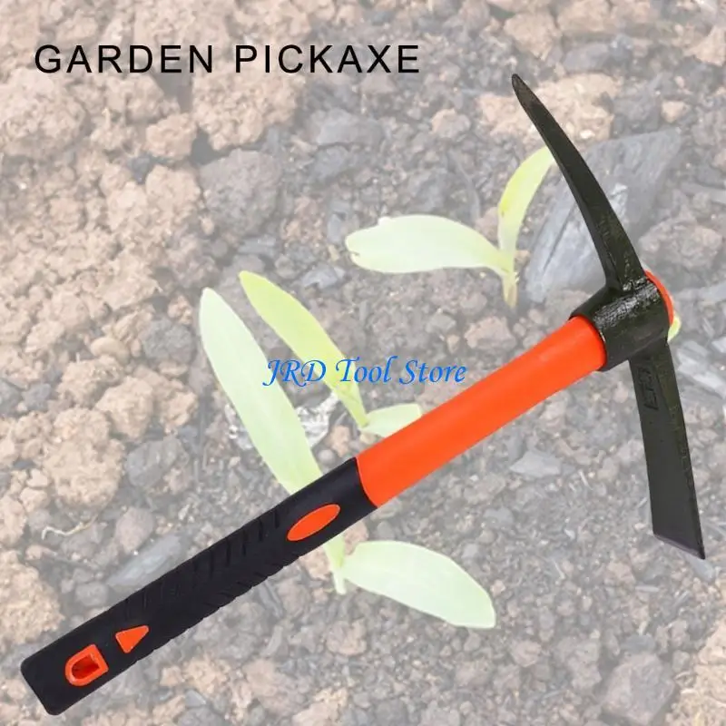 A2UD Multipurpose Garden Mattock 15 Inch, Fiberglass Handle, for Digging Paving Tasks