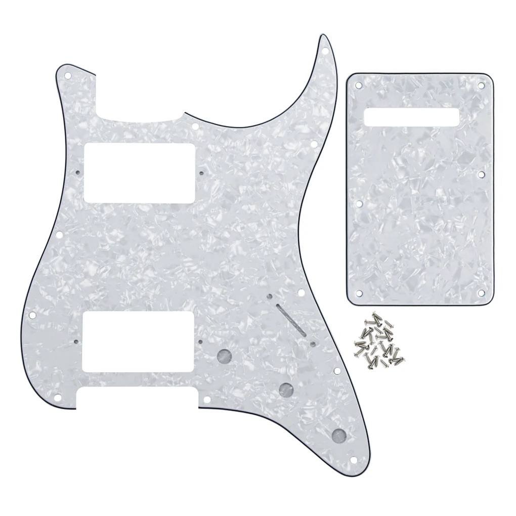 FLEOR Set mit 11-Loch-HH-Schlagbrett für E-Gitarre, Schlagbrett, Rückplatte und Schrauben für Gitarrenteile im ST-Stil der USA – Detail 11