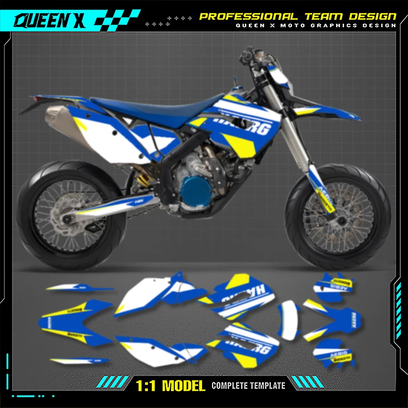 

Queen X MOTOR пользовательские графические наклейки для мотоцикла, наборы наклеек для Husaberg FE 390 450 570 2009 2010 2011 2012