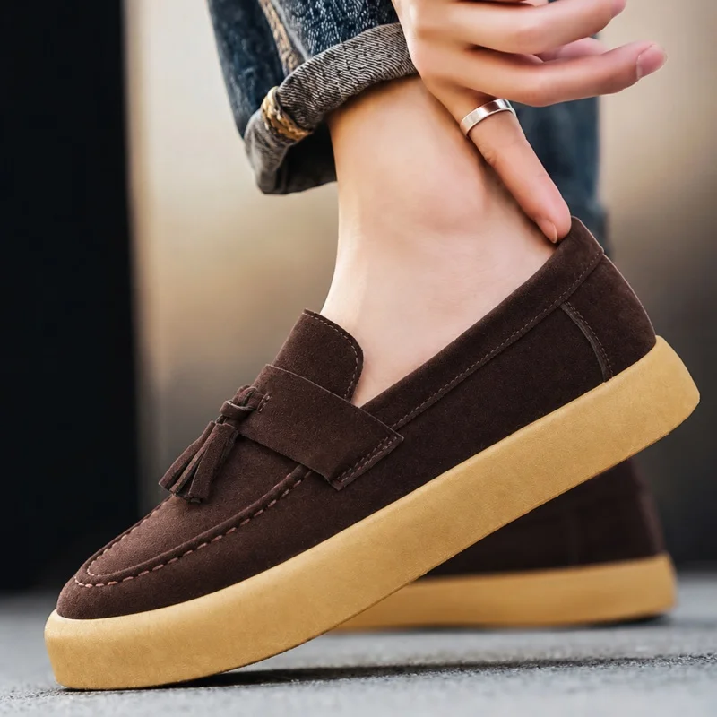 2026 New Four Seasons Men Casual Driving Shoes, British Style Loafers, Trend Versatile Slip On Lazy Footwear For Daily Wear