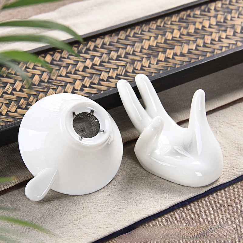 Creative Ceramic Tea Infuser Tea Strainer Teaware Kitchen Accessories Tea Set Filter White Porcelain Tea Filter Tea Leak