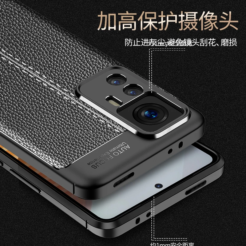 Para Xiaomi 12S funda Xiaomi 12T Pro 12S Pro Ultra 12X 12 Pro 11 Lite 11T 13 Pro funda de teléfono de silicona de cuero de goma de lujo