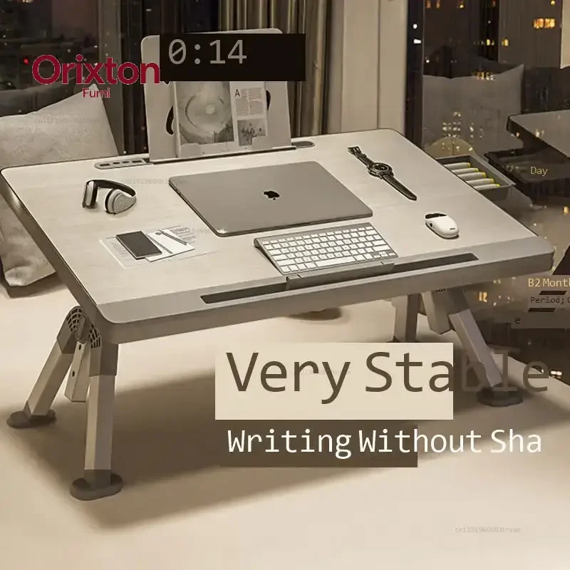 Adjustable Laptop Desk Eco-Friendly Compact Study Table Lazy Bed Accessories Small Workstation Platform for Home Use