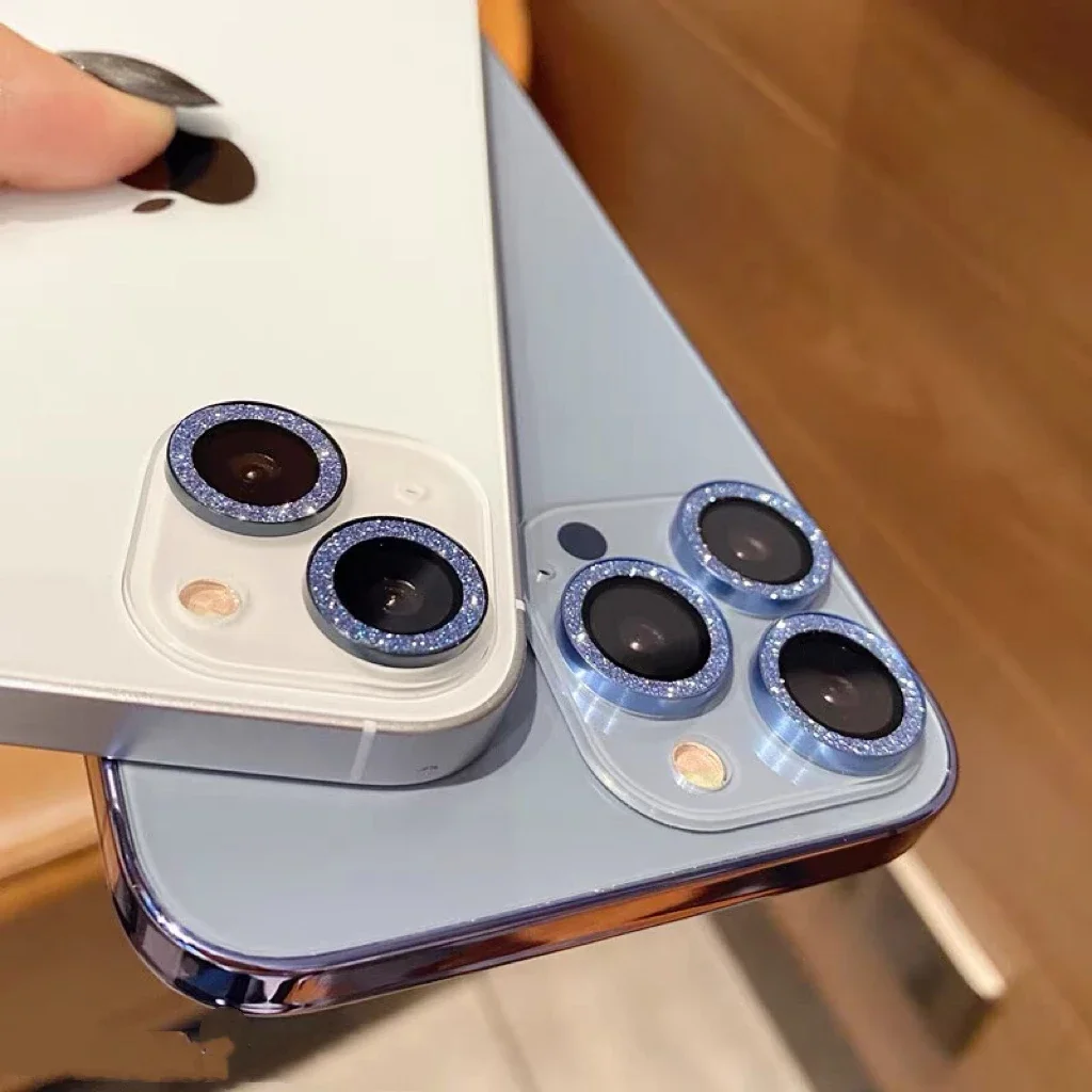 2-3 قطعة غطاء كامل عدسة الكاميرا حامي الزجاج آيفون 15 16 17 برو ماكس عدسة صغيرة حلقة طبقة حماية آيفون 15 14