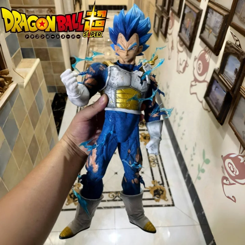 New Dragon Ball 29cm Figures Toys Ssj3 Vegeta Anime Figures 8 Head Replaceable Model Pvc Statue Collection Decoration Gift Dolls