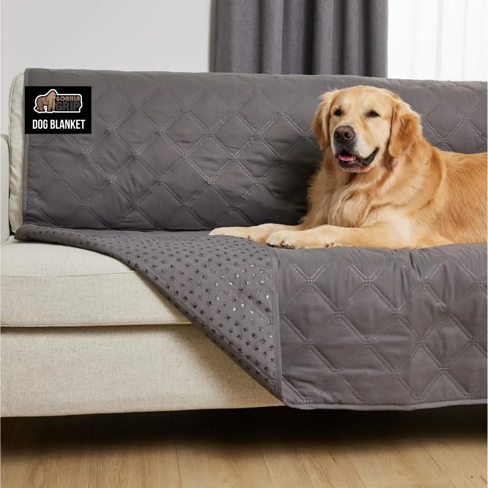 

Waterproof Bed Cover for Dogs, 102x82, Gripped Slip Resistant Backing, Leak Proof Washable Dog Blanket Covers Sofa, Couch