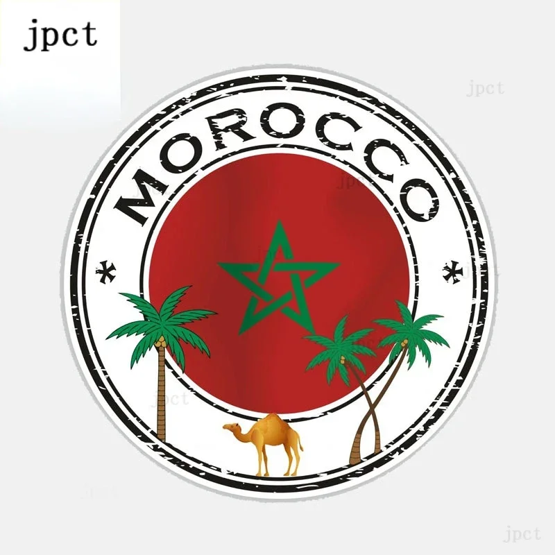 

Автомобильная наклейка JP креативная для украшения Марокканского национального флага, ПВХ крышка, водонепроницаемая наклейка на царапины Peugeot, 14 см * 14 см