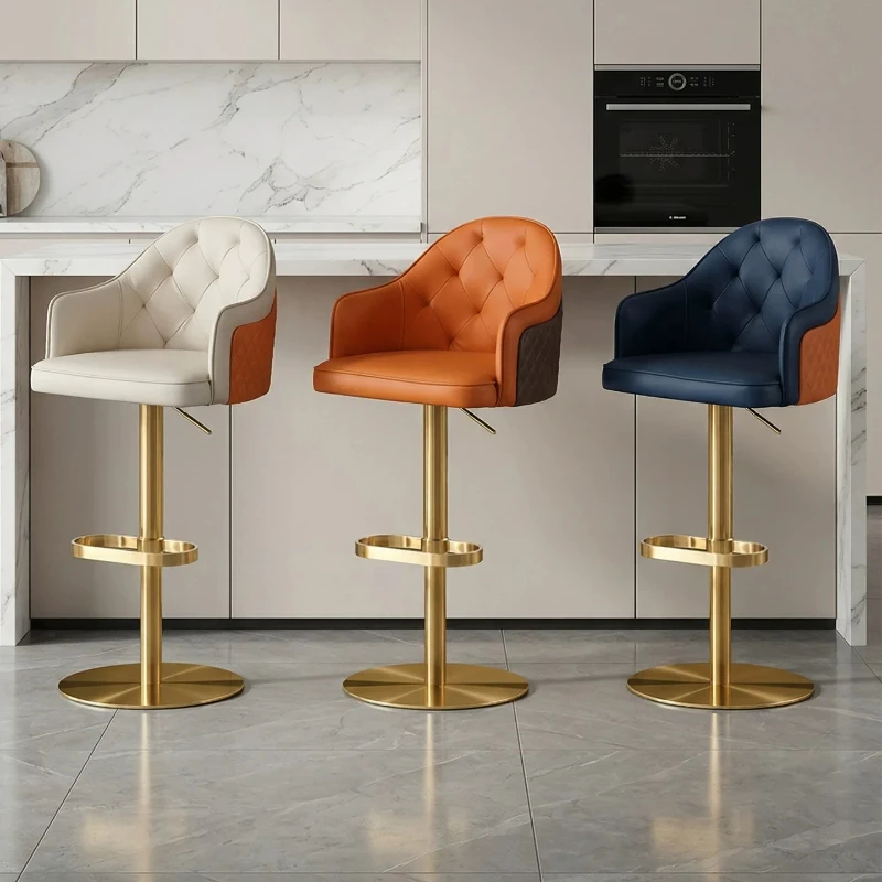 Modern Luxury Bar Chairs Designer Nordic Relaxing Restaurant With Back Bar Chairs Luxury Comfortable Banqueta Unique Furniture