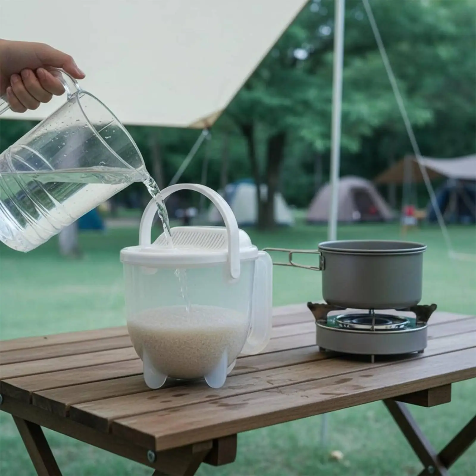 Hands Rice Washer Quick and Simple Rice Washing Bowl with Strainer for Lazy People