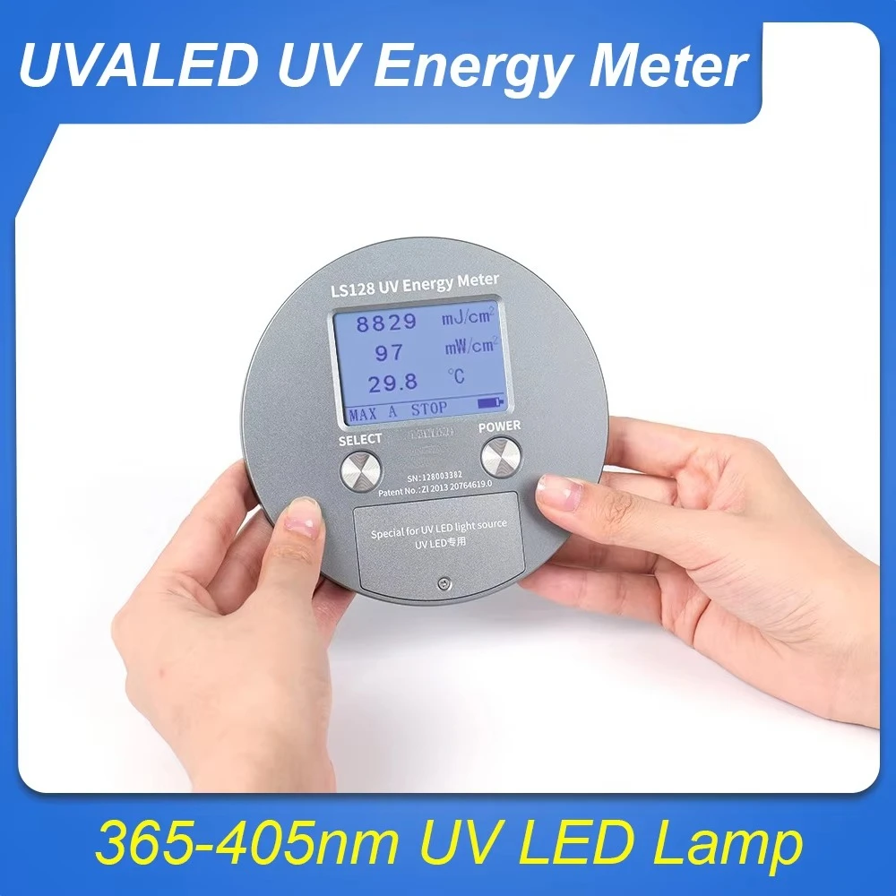 Linshang LS128 UV Energy Meter 365nm 375nm 385nm 395nm 405nm UVALED Intensity Ultraviolet Radiation Meter UV Power Puck