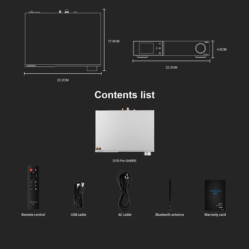 Imagem -05 - Topping D70 Pro Sabre Dac Es9039spro Xu316 Bluetooth 5.1 Ldac Aptx-decodificador Hifi Adaptativo com Controle Remoto