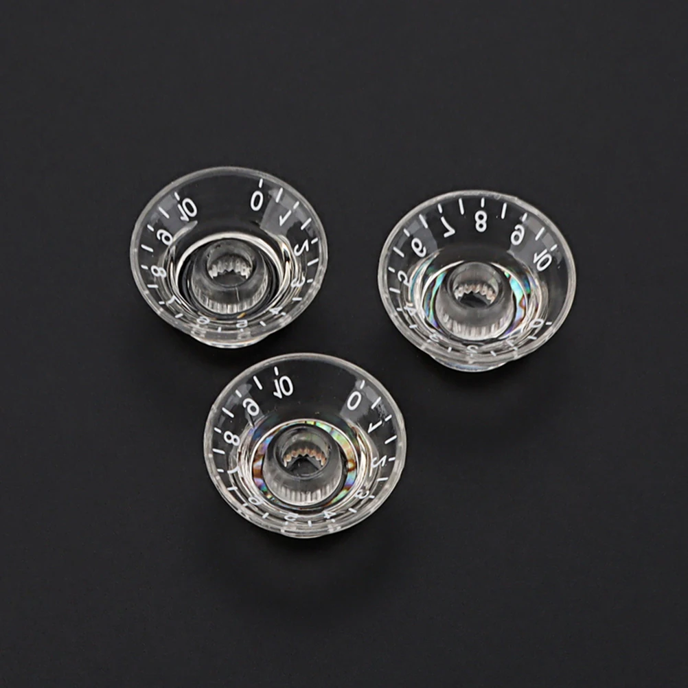 

3Pcs Electric Guitar Volume Knobs Durable Plastic Material Excellent Performance Convenient Use Guitar Parts Accessory