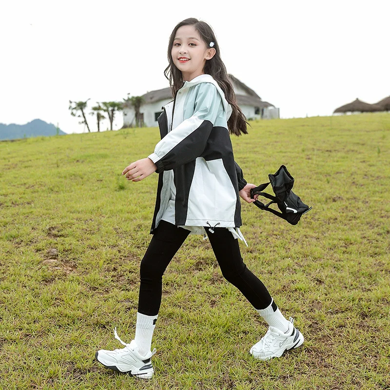 Girls Coat Jacket Cotton Outwear Windproof 2023 Cool Spring Autumn Sport Outdoor Tops School Children\'s Clothing