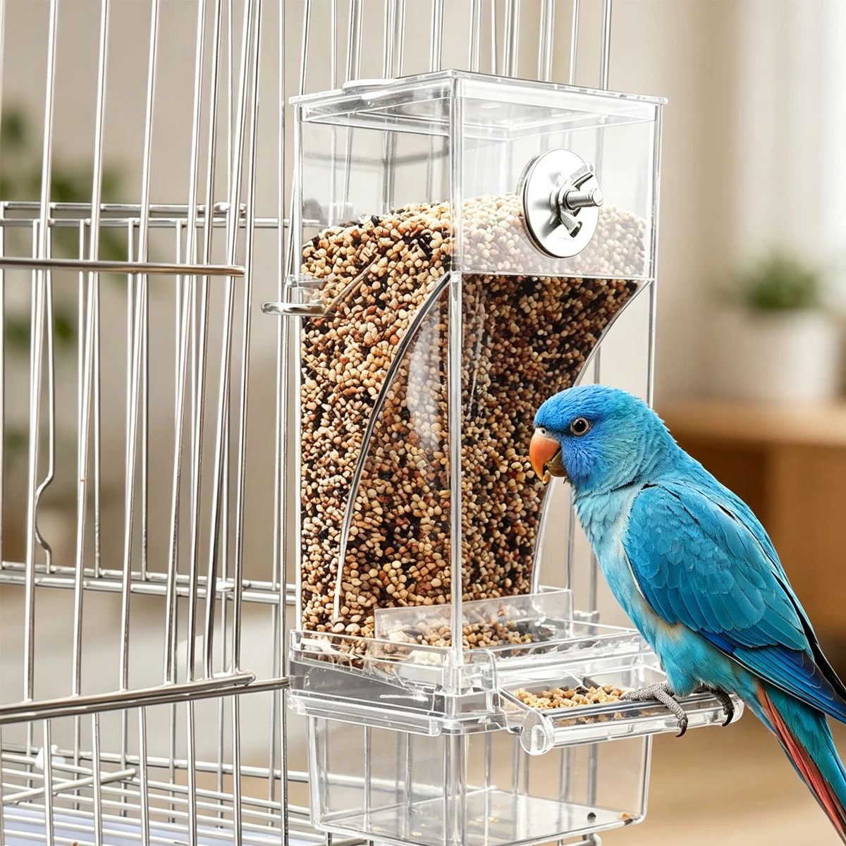 Transparent Anti-spill Bird Feeder Water Supplies Accessories Humming Parakeet Feeders Outdoor Karmnik Parrots Automatic Birds