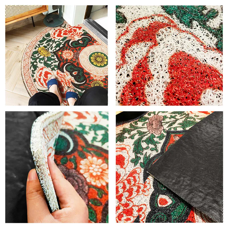Front Door Mat Welcome Mats Spinning Fall Doormat Anti Slip Backing Outdoor Porch Decor Entrance Rugs Shoe Boot Entryway Carpet