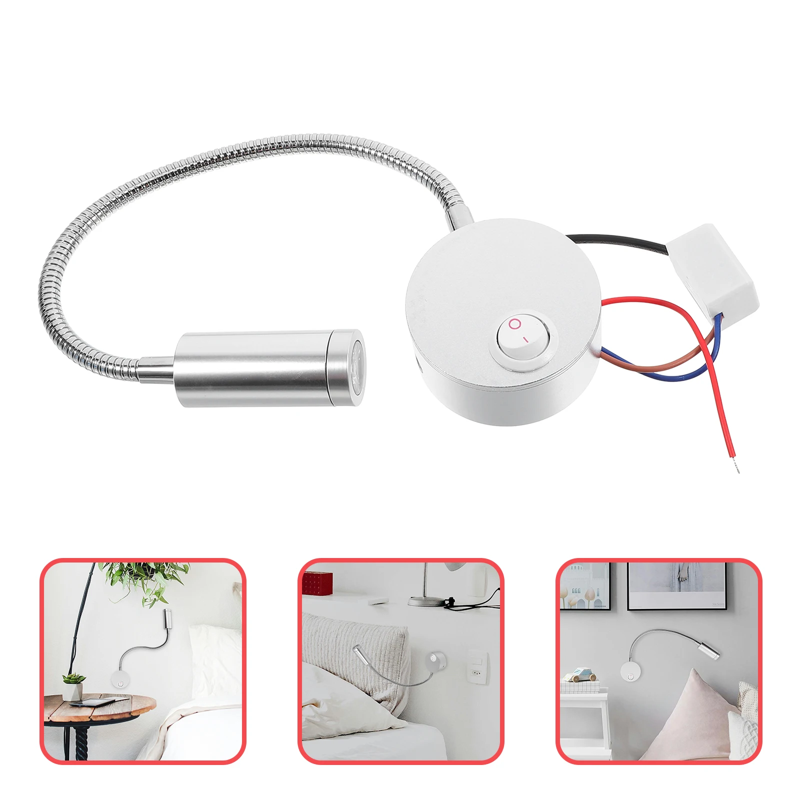 

3W 30Cm Flexible Arm Led Wall Light Warm White 85-265V Bedroom Study Bedside Light 50000 Hours
