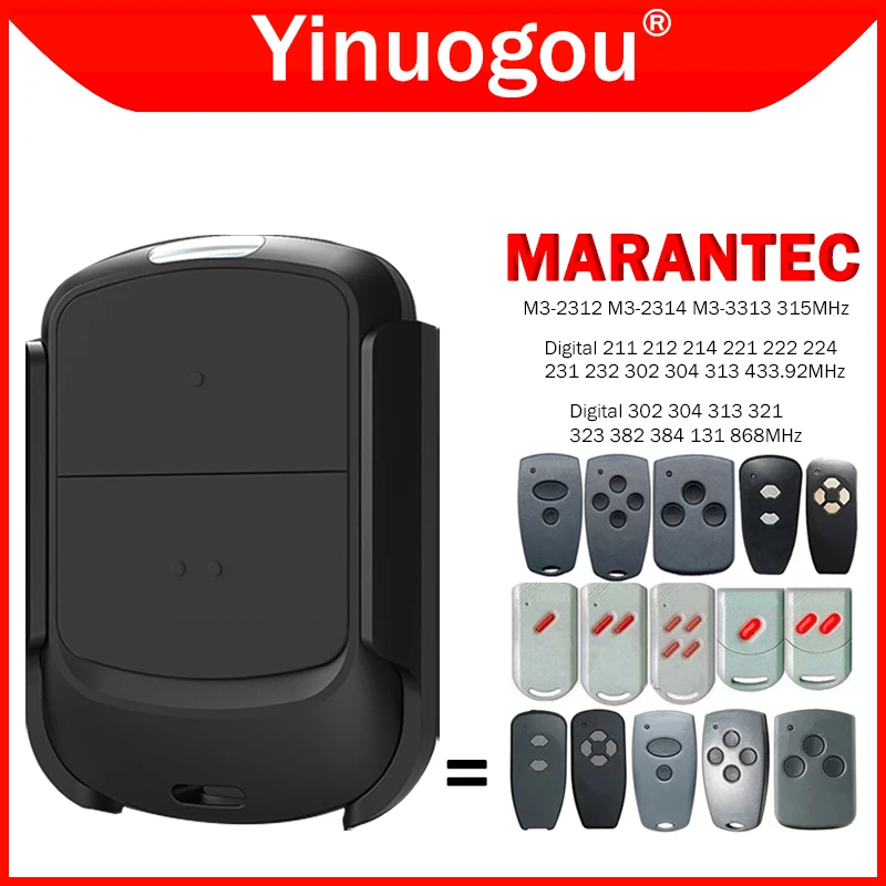 

MARANTEC Digital 302 304 382 384 868 МГц / 212 214 222 224 302 304 433,92 МГц / M3-2312 M3-2314 315 МГц Пульт дистанционного управления гаражными воротами