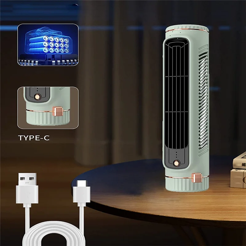 Portable Automatic Remote Air Conditioner, USB Personal Air Conditioner Mini Conditioner with 3-Speed Electric Fan White HOT