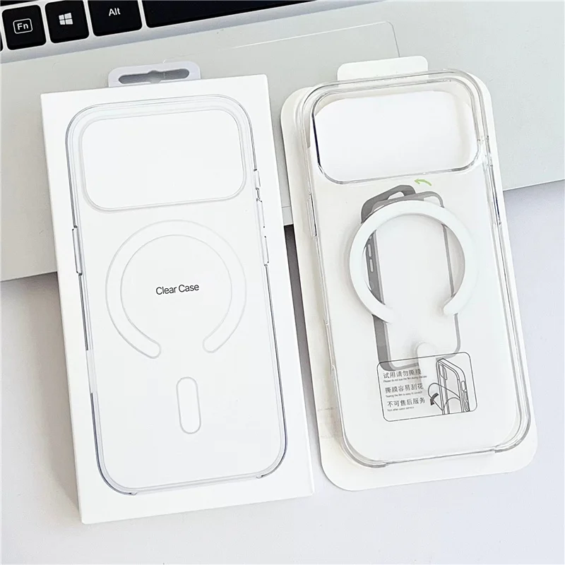 Picture 3: Original Magnetic Animation Clear Case For iPhone 17 16 15 14 13 17Pro Max Boxed Hard Cover For Magsafe Wireless Charging