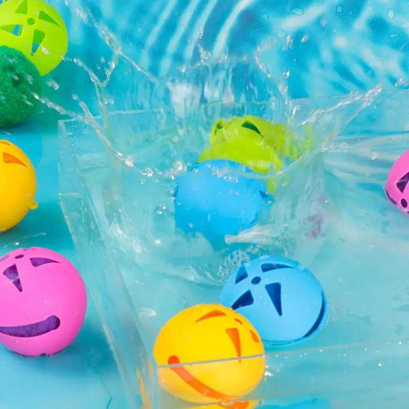 Reusable Water Balloons Splashing Balls Set of 5 Fun Reusable Cool Games Water Balloons for Summer Boys Girls Party Backyard