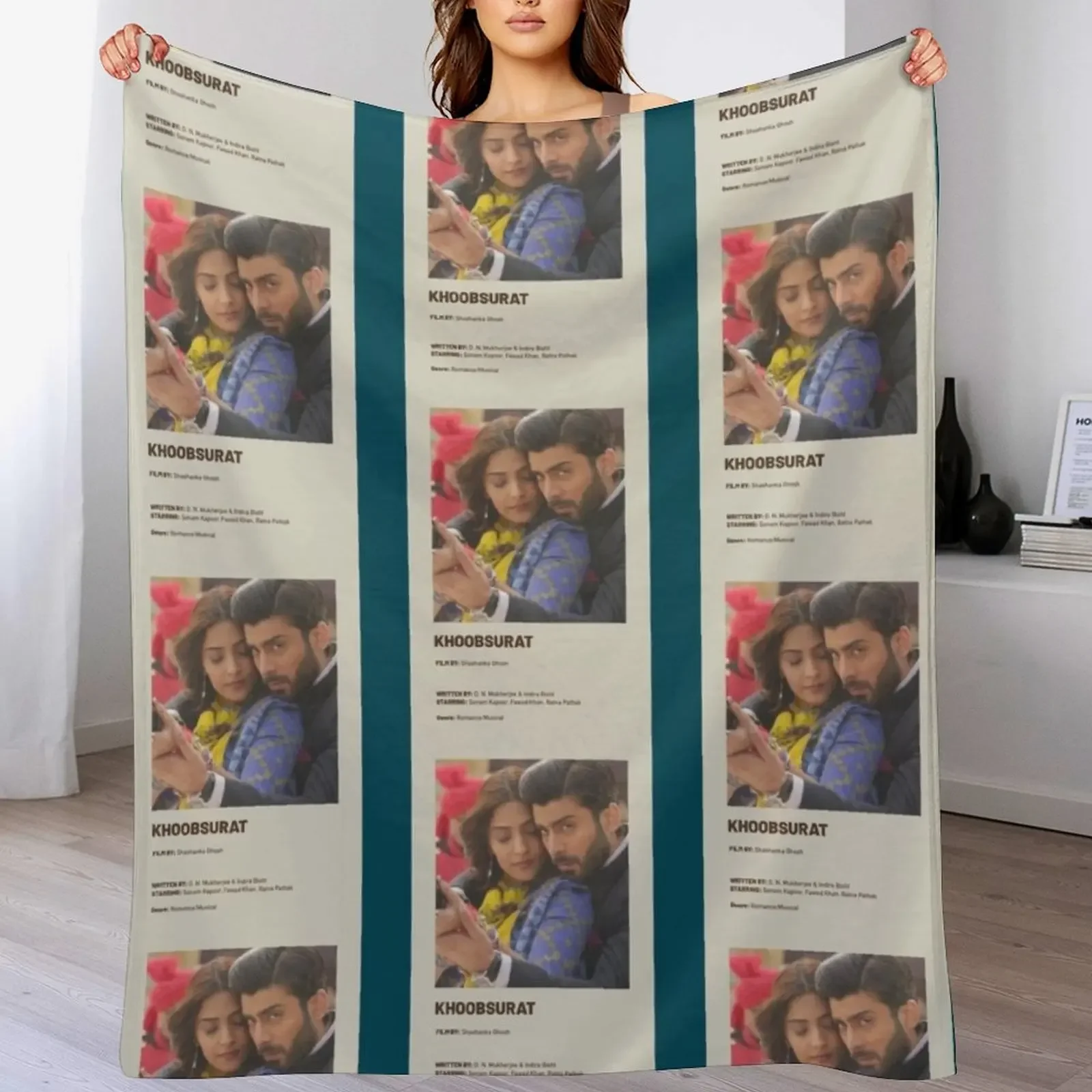 

Khoobsurat - minimalist movie Throw Blanket Warm Plush Fuzzy Blanket for Living Room