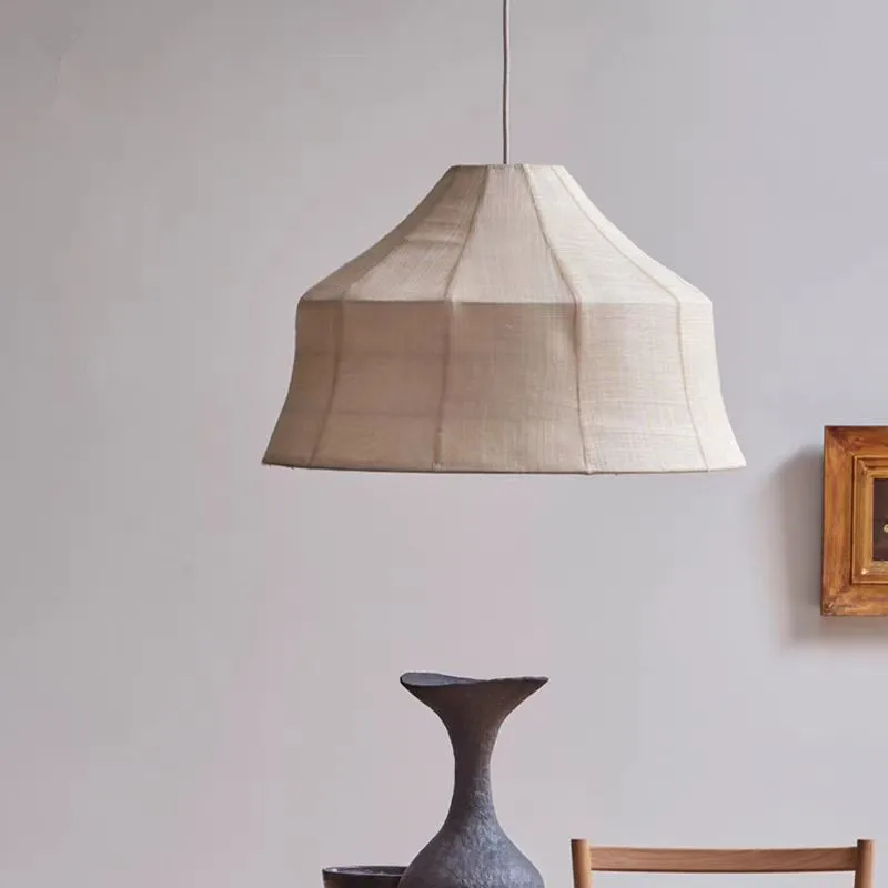 Vintage Fabric Linen Pendant Light Japanese Decor Restaurant Hotel Bathroom Light Teahouse Homestay Wabi-sabi Dining Lighting