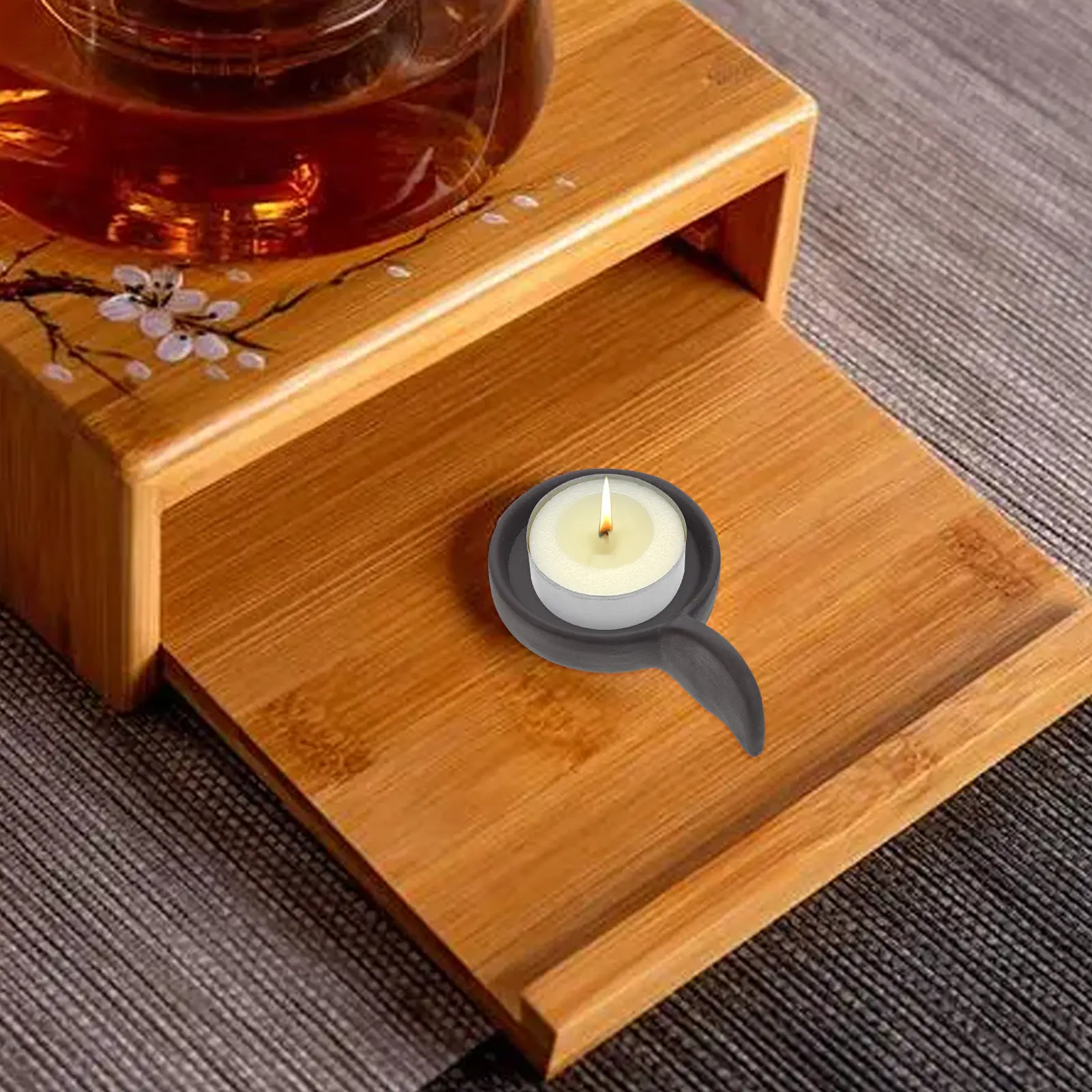 Ceramic Holder Tea Light Tea Warmer Solid Material Teapot Heater Compact Lightweight Stand Home Decor