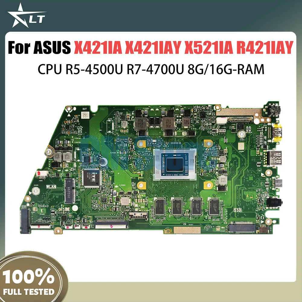 X421IA Notebook Mainboard For ASUS Vivo Book X421IAY X521IA R421IAY Laptop Motherboard With CPU R5 4500U 8G RAM