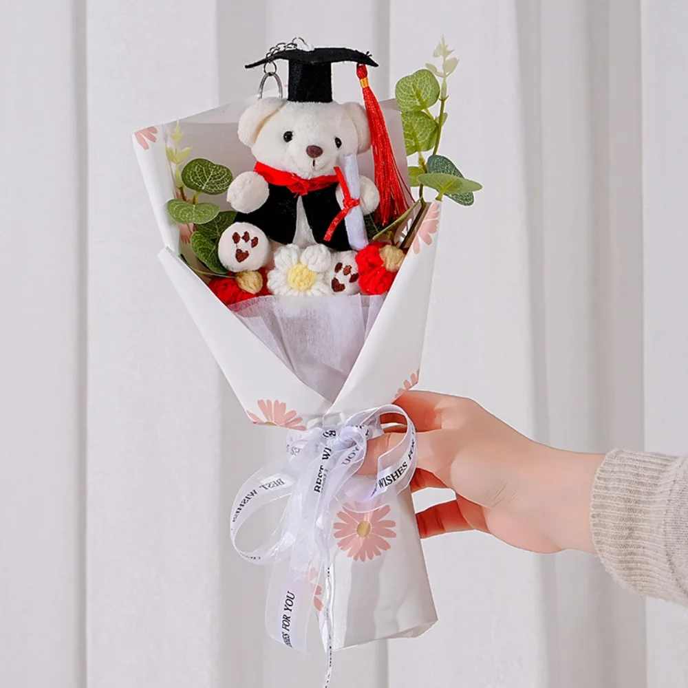 

Stuffed Animal Little Bear Bouquet Stuffed Cartoon Graduation Bear 30cm Kawaii Simulated Bear Bouquet Girl Birthday Gift