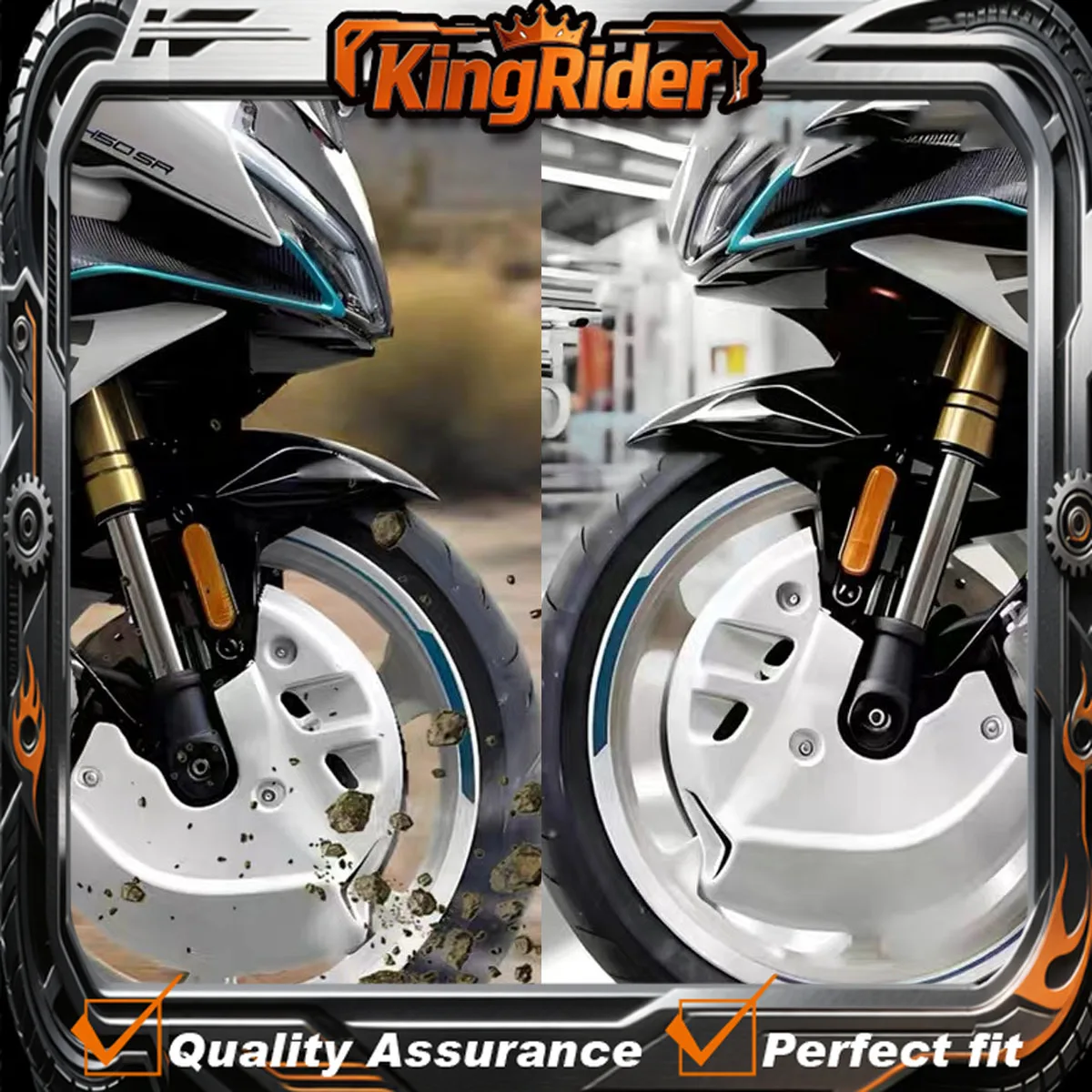 Fit For CFMOTO 450SR 450SRS 450SS 2022-2025 Motorcycle brake disc protection cover guide cover accessories caliper cover