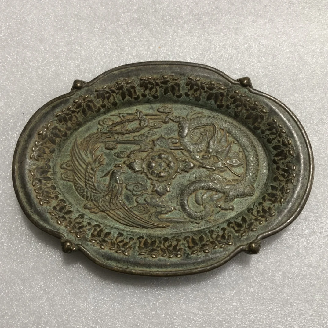 

Exquisite Bronze Decorative Plate Workmanship Fine Home Craft Collection