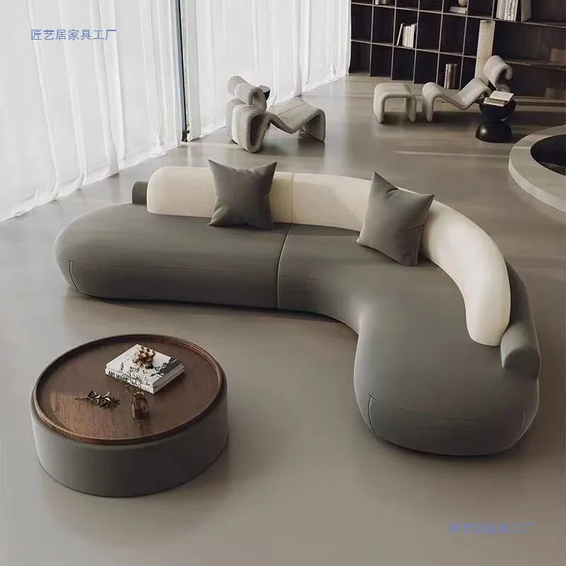 Sofa curved irregular corner leisure hair salon right angle sofa