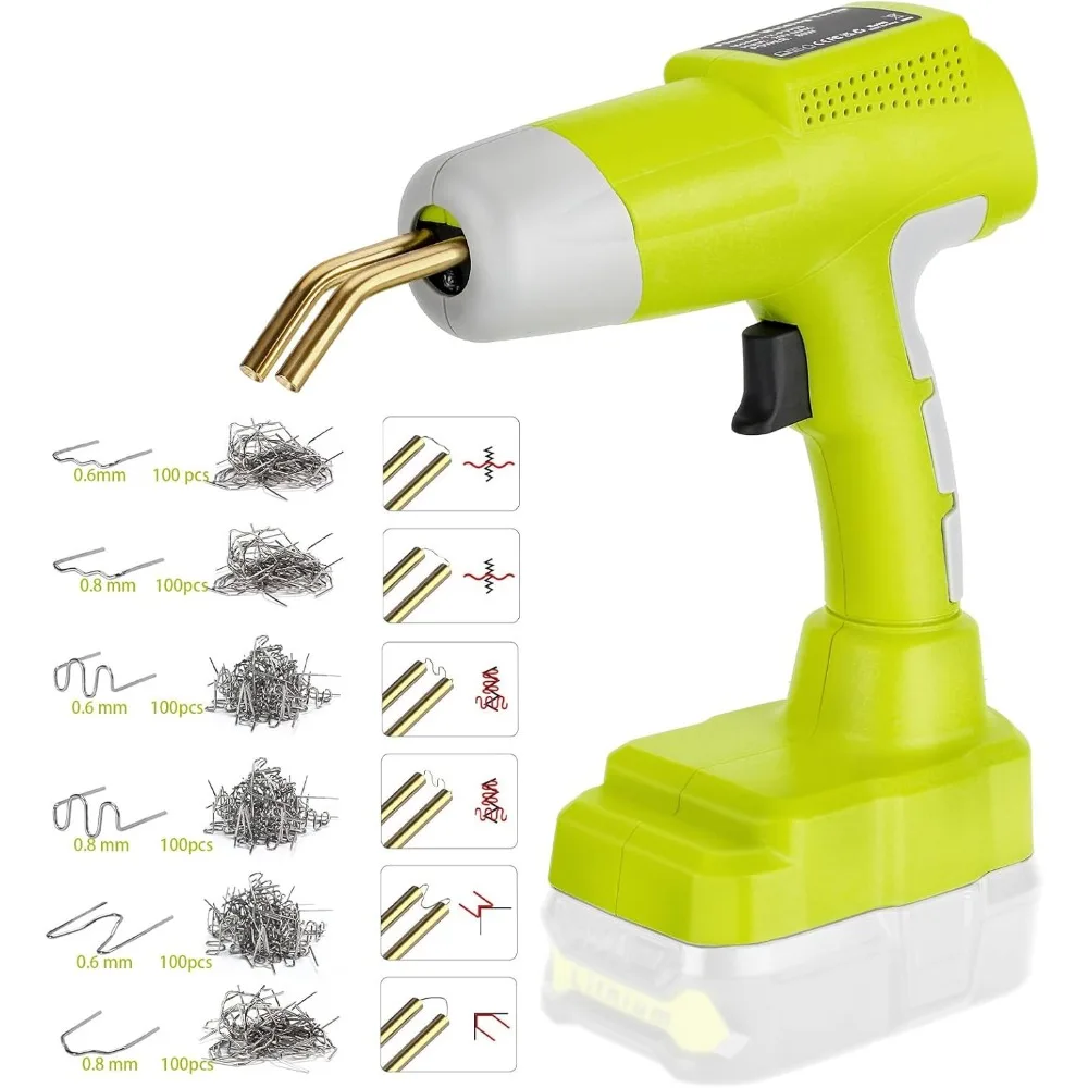 

Беспроводной пистолет для сварки пластика, совместимый с аккумулятором Ryobi One 18 В с 600 шт. горячими скобами, комплект для сварки пластика для автомобильного бампера и