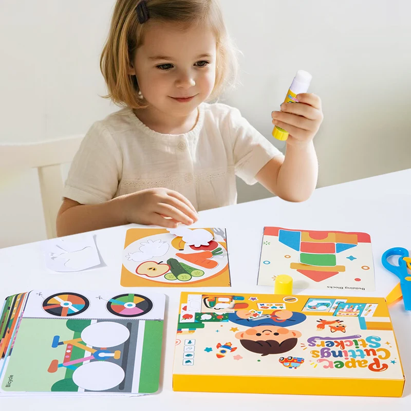 Kids Paper-Cutting Craft Kit, Builds Hands-On Skills and Concentration, Ideal Gift for Birthdays and Parties.