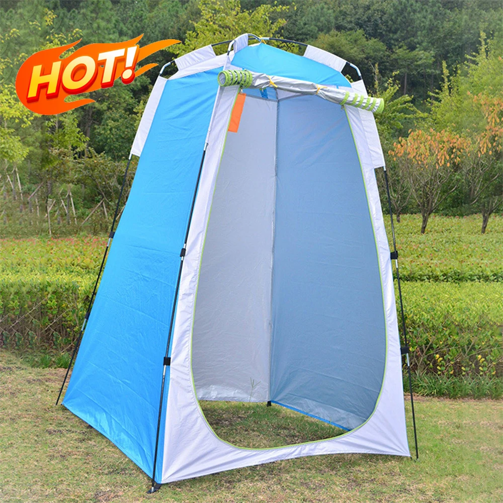 Outdoor Privacy Shower Tent Portable Waterproof Changing Room Shelter UV Protection Camping Hiking Beach Toilet Shower Bathroom